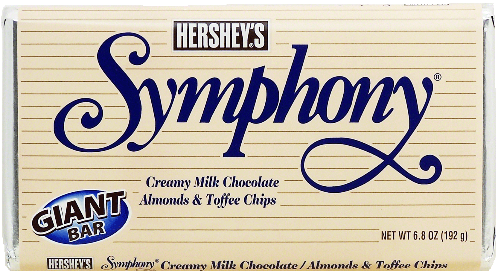 Hershey's Symphony creamy milk chocolate almonds & toffee chips bar Full-Size Picture